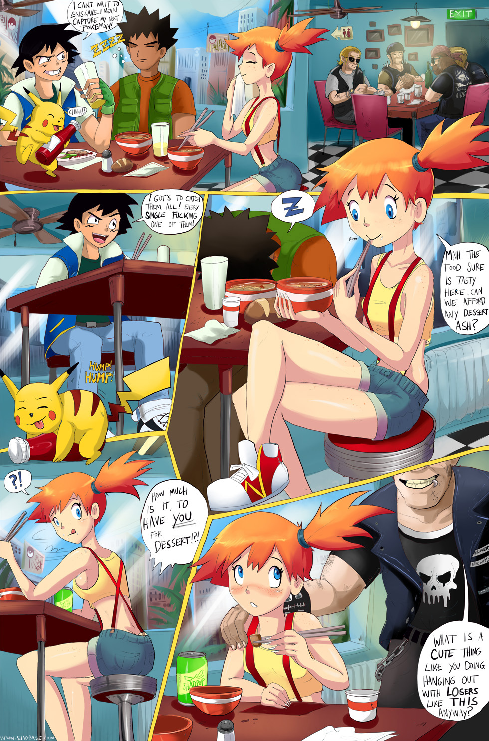 Hardcore comics from Pokemon cartoon with sexy babes